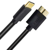 Kabel USB Tipe C berkecepatan tinggi ke Micro USB 3.0 untuk Enclosure Hard Drive Eksternal