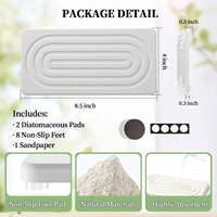 2 pièces de sous-verres en diatomite absorbants, tapis de séchage rapide en pierre, plateaux pour savon liquide et solides