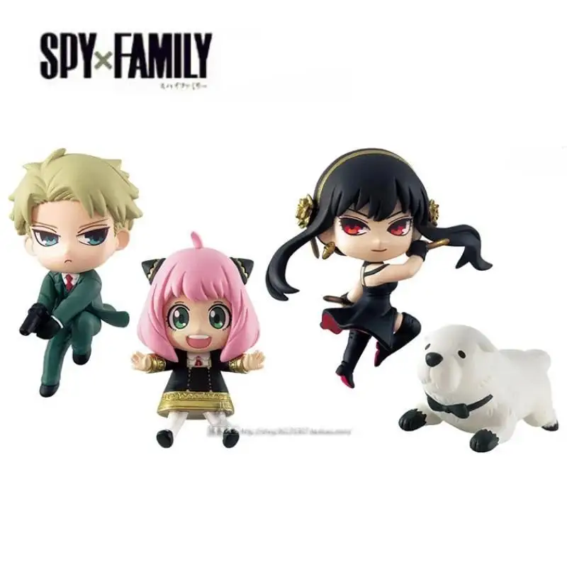 4 pièces/ensemble de 5CM, jouet de figurine en PVC de dessin animé espion X FAMILY Q Ver Gashapon TOMY Twilight Anya yo Halloween décoration Gif