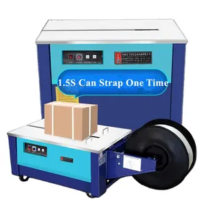 Semi Auto Corrugated Cardboard Carton Box PP Bundling Strapping Machine