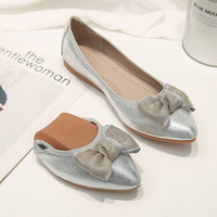 Chaussures plates à nœud pour femmes, tailles 31-45, confortables et élégantes, en cuir durable et résistant à l'usure