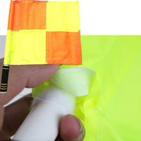 Drapeau Carré en Caoutchouc Diamant de 15 Pouces (38x32cm) pour Arbitre de Football, Juge de Touche et Commande de Patrouille pour les Matchs de Football