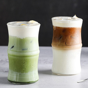Verres à boire créatifs transparents, soufflés à la main, en forme de bambou, résistants à la chaleur, en verre artisanal pour cadeau - Product Image 3