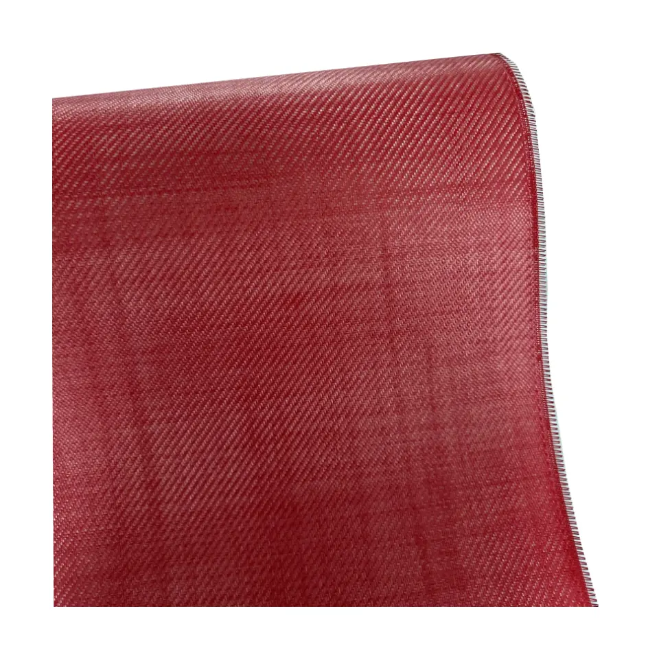 Sarja de fibra de vidro galvanizada vermelha 3K tecido de fibra de carbono colorido por atacado