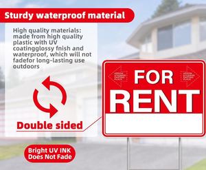 Letreros de Coroplast para Jardín con Estaca en H, Impresión Personalizada, Resistentes a los Rayos UV, para Inmobiliarias, Venta, Alquiler, Señalización para Césped - Product Image 3
