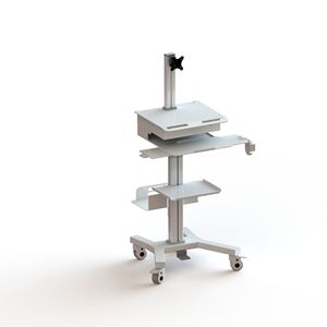 Carrito médico multifuncional de altura ajustable Carro de soporte para computadora portátil Carro ergonómico para Computadora Portátil para estación de enfermería de hospital - Product Image 1