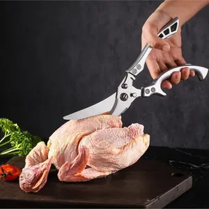 Tijeras de cocina multifuncionales de acero inoxidable para comida, hueso de pollo, carne, pesca, cangrejo, verduras, tijeras de corte - Product Image 2
