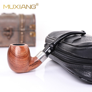 Muxiang Rosewood Tobacco Pipe Bent Type Handmade Wooden Smoking Pipe With Filter Element For Personal Gift - Product Image 1
