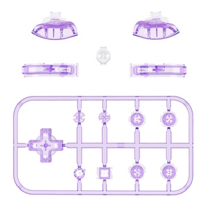 Kit de réparation complet de boutons transparents brillants violets ABXY Home Capture Plus Minus Key Dpad L R ZL ZR Trigger pour Nintendo Switch Lite - Product Image 4