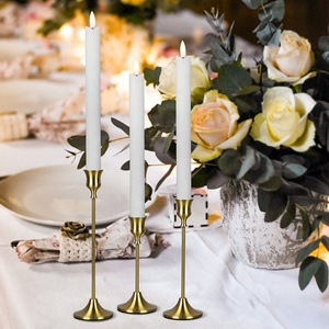 Set of <strong>3</strong> Gold Brass Candlestick Wedding Centerpieces Taper <strong>Candle</strong> <strong>Holder</strong> Metal <strong>Candle</strong> Stick <strong>Holder</strong> - Product Image 5
