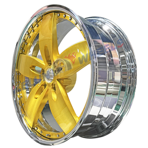 Ruedas Forjadas Rucci de 20-26 Pulgadas, Acabado Dorado Cepillado, Ruedas Cóncavas Forjadas, Ruedas Forjadas de 22 Pulgadas, Ruedas Forjadas de 26 Pulgadas - Product Image 1
