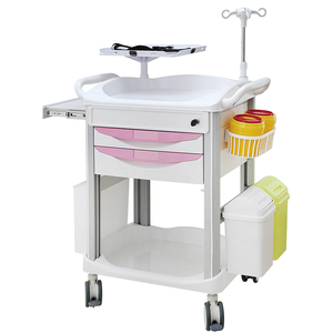 Carrito Médico Móvil de Lujo Hochey, <span class=keywords><strong>con</strong></span> <span class=keywords><strong>Ruedas</strong></span> y Cajones, Fabricado en Plástico ABS para Hospitales - Product Image 3