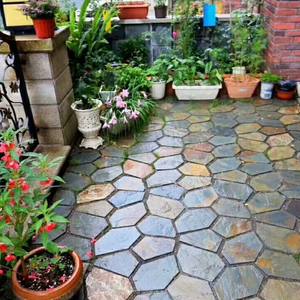 حجر جداري خارجي من الأردواز بتصميم فريد وشكل غير منتظم وسطح رمادي فاتح بتأثير تشقق الجليد - Product Image 6