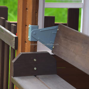 Casa de Juegos de Madera para Niños, Resistente a la Intemperie, con Cocina de Juguete, Toldo Rojo, Valla y Comedero para Pájaros - Cabaña de Juegos para Diversión en el Patio Trasero - Product Image 6