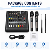 Console de mixage audio professionnelle AOFO PMX-402S, 4 canaux, 400W, avec microphone, Bluetooth, USB, enregistrement écho