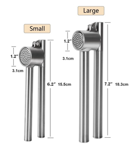 Hachoir à ail manuel en acier inoxydable 304, alliage Zizi, compatible lave-vaisselle, outil de cuisine avec pince - Product Image 1