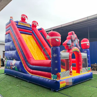 Grand toboggan gonflable Spider-Man pour fête en plein air, toboggan gonflable sec de 7 m