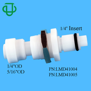 1428 unf tubing connector Quick release inserts de tube coupling 3/8" barb 1/4" insert Disconnect Fitting Panel Mount style - Product Image 3
