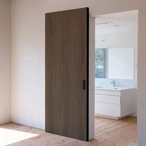 Meilleur Moderne Massif Teck MDF CHÊNE Bois Porte Magique Coulissante Doux Fermeture En Bois Unique Fantôme Porte Conception Photos Arrêts Pour Maison - Product Image 4