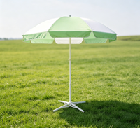 Tente de plage portable en tissu Oxford avec armature en acier, pare-vent et protection solaire pour pique-niques en famille et villégiatures en bord de mer