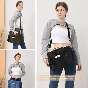 Bolso de <span class=keywords><strong>momia</strong></span> de lona resistente, bandolera de varios compartimentos, bolso impermeable para compras de viaje en casa - Product Image 2