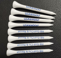 EWILLING Tees de golf professionnels durables, accessoires de golf, plusieurs couleurs, tailles variées, lot de 100 pièces, bambou/bois, taille 2-3/4 pouces