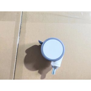 Roue médicale silencieuse avec frein, polyuréthane gris, 50 mm, roulement à billes, pivotante pour pièces de machines de transfert - Product Image 1