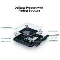 Báscula Digital Inteligente de Vidrio Templado con Certificación ROHS de Grado Médico, Nueva, 180 kg, Precisión de 0.1 g, para Medir Peso Corporal y Grasa Corporal