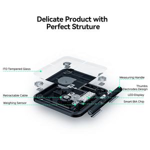 Nouvelle balance intelligente de pesée corporelle et de mesure de la graisse, certifiée ROHS, de qualité médicale, avec précision de 0,1 g, en verre trempé, capacité de 180 kg - Product Image 3