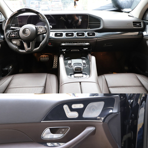 Cubierta embellecedora de panel de engranajes para salpicadero de coche de fibra de carbono para <span class=keywords><strong>MERCEDES</strong></span> BENZ GLE <span class=keywords><strong>GLS</strong></span> 2019 2020 2021 2022 v167 x167 c167 estilo modificar - Product Image 3