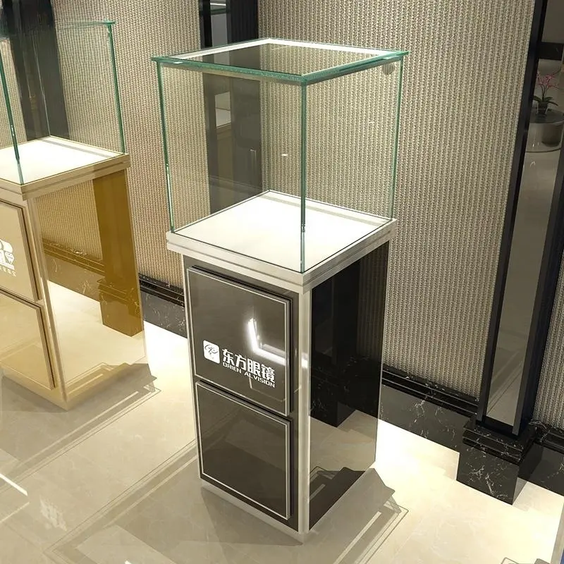 Lüks sanal gerçeklik benzersiz mobilya mağazası ön altın showroom takı paslanmaz çelik vitrin cam kapı kolu ve tokmağı