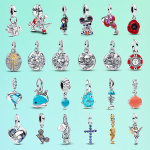 Ciondolo a medaglione S925 per bracciale gioielli che fanno linea di cuore Art ciondolo figure danzanti in esecuzione HALLOWEEN doppio lotto - Product Image 1