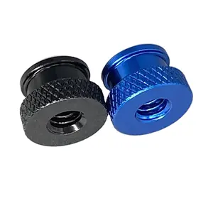 Bán Hot Nhôm Fastener Đầy Màu Sắc Vòng Ngón Tay Vít Nut Có Khía Thumb Nuts Với Xi Lanh Để Trang Trí Và Buộc