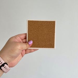 Sublimation Blanks Drink Diy Mdf Hardboard Porcelain <b>Ceramic</b> Tiles Square and Round Coffee Cup <b>Coasters</b> - Product Image 2