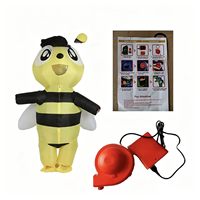 Vente directe d'usine, costume d'abeille gonflable jaune, écologique, personnalisable, pour adultes, design de dessin animé mignon, matériau en polyester