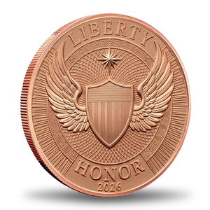 Pièce de monnaie en cuivre pur 999 de 1 once, <span class=keywords><strong>Aigle</strong></span> ailé au bouclier, en relief 3D, emblème héraldique patriotique, médaille ronde de collection, vente en gros - Product Image 2