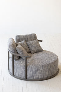 Set di Divani in Stile Nordico Moderno Japandi, Design Minimalista, Arredamento per Soggiorno, Comodo Divano a Tre Posti Imbottito in Quercia per Hotel - Product Image 2