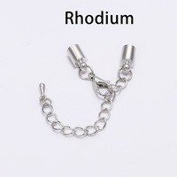 10 pcs/Lot 3-10mm fermoirs de homard crochets étendant la chaîne en cuir cordon sertissages embouts connecteurs pour la fabrication de bijoux résultats