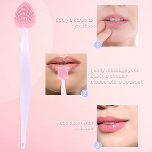 Brosse nettoyante pour pores en silicone double face, brosse exfoliante pour le nez et les lèvres, outil de soin de la peau à étiquette privée - Product Image 3
