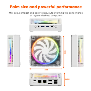 Mini <span class=keywords><strong>PC</strong></span> RGB AMD R7 8845HS <span class=keywords><strong>Window</strong></span> <span class=keywords><strong>11</strong></span> <span class=keywords><strong>PC</strong></span> de bureau de jeu DDR5 M.2 NVMe SSD 4K Mini ordinateur Minipc - Product Image 2