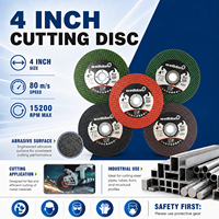 Disco de Corte Ultrafino Welldon de 4 Pulgadas (107 mm), Disco Abrasivo con Resina de 1.0 mm para Acero Inoxidable Inox y Metal