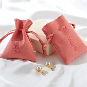 Hot Selling Microfiber Drawstring Pouch for Earrings and Jewelry for Mirror <b>Brush</b> Packaging Display Premium Gift Idea - Product Image 3