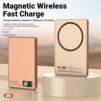 HYTO Batterie Externe Portable Magnétique Sans Fil Ultra Mince 5000 mAh en Alliage d'Aluminium pour iPhone
