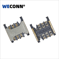 Connecteur de carte MICRO SIM WECONN WL-SIM163-002 6PIN+0 H=2.45mm Push-Pull, connecteur personnalisable carte-carte