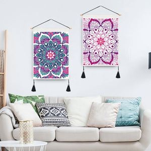 Tapiz de Macramé Tejido a Mano, Adorno con Borlas, Tapiz Bohemio para Colgar en la Pared, Decoración de Pared Estilo Bohemio Marroquí para Apartamento, Hogar, Arte, Manualidades - Product Image 4