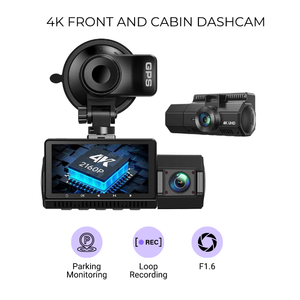 2025 Neue beliebte Dash-Kamera 3840x2160 Ultra 4K HD vorne hinten Dual <span class=keywords><strong>3</strong></span>-Wege-4K-Dreifachobjektiv WiFi GPS Nachtsicht-Aufnahme funktion - Product Image 2