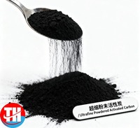 Charbon actif en poudre de qualité alimentaire hautement adsorbant de la marque Tenghui, pureté 99,9 %, maille 200/325, agent auxiliaire chimique