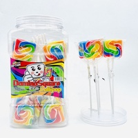 Bochtige Regenbooglolly 'S 30 Stuks/Pot (17G * 30 Stuks) Vakantie-Evenementen En Weggeefacties Hard Snoep Zoete Regenboog Lolly