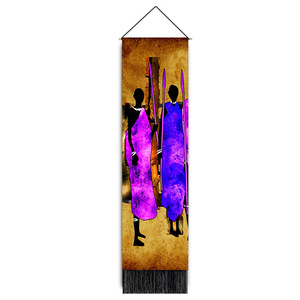 African Lady Dancers Body Silhouettes Motion Pose Personnages Exotiques Thème Tapisserie Tenture Murale pour Chambre à Coucher - Product Image 4