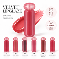 Teinte à lèvres velours mat waterproof RTS 3ml, 6 teintes, faible MOQ 2 pièces, vente en gros, logo personnalisé